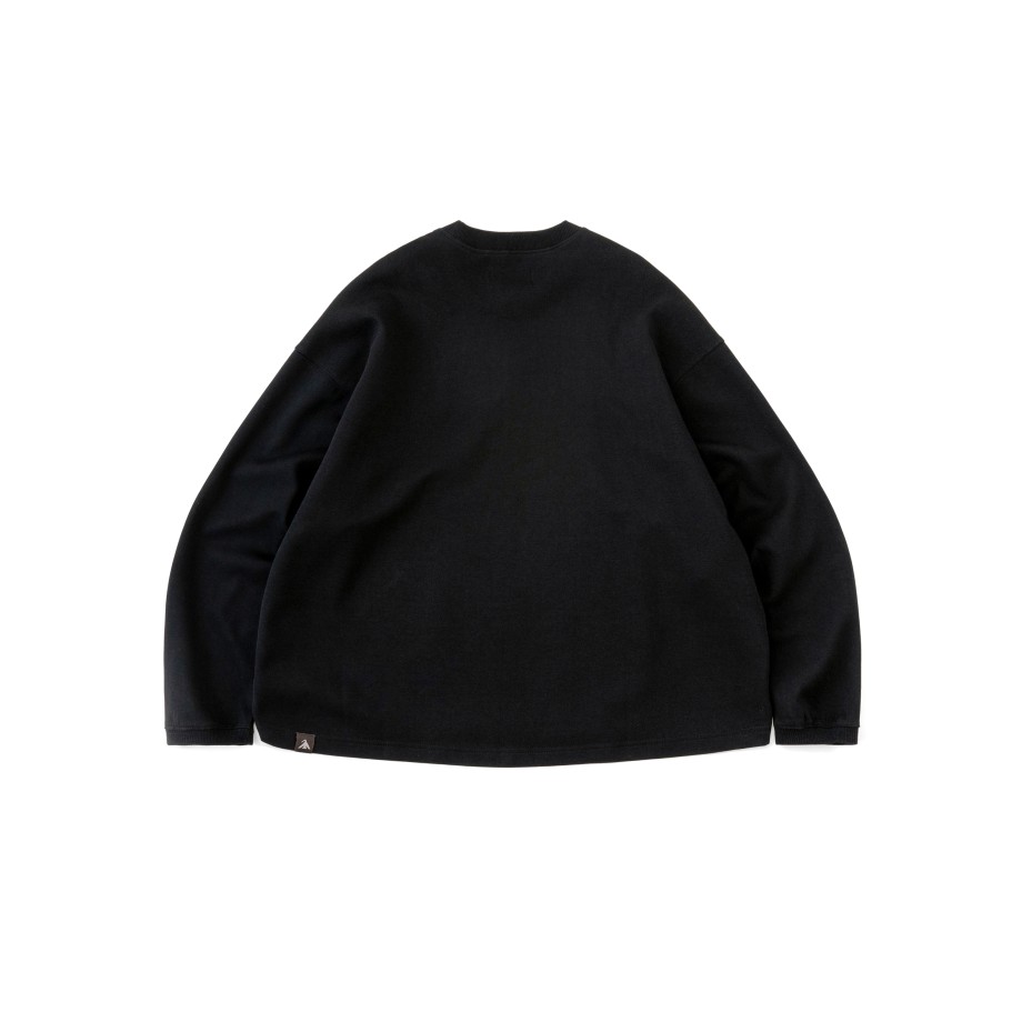 Tops 432HZ | Melsign X Mouggan - Crewneck L/S T-Shirt - Black