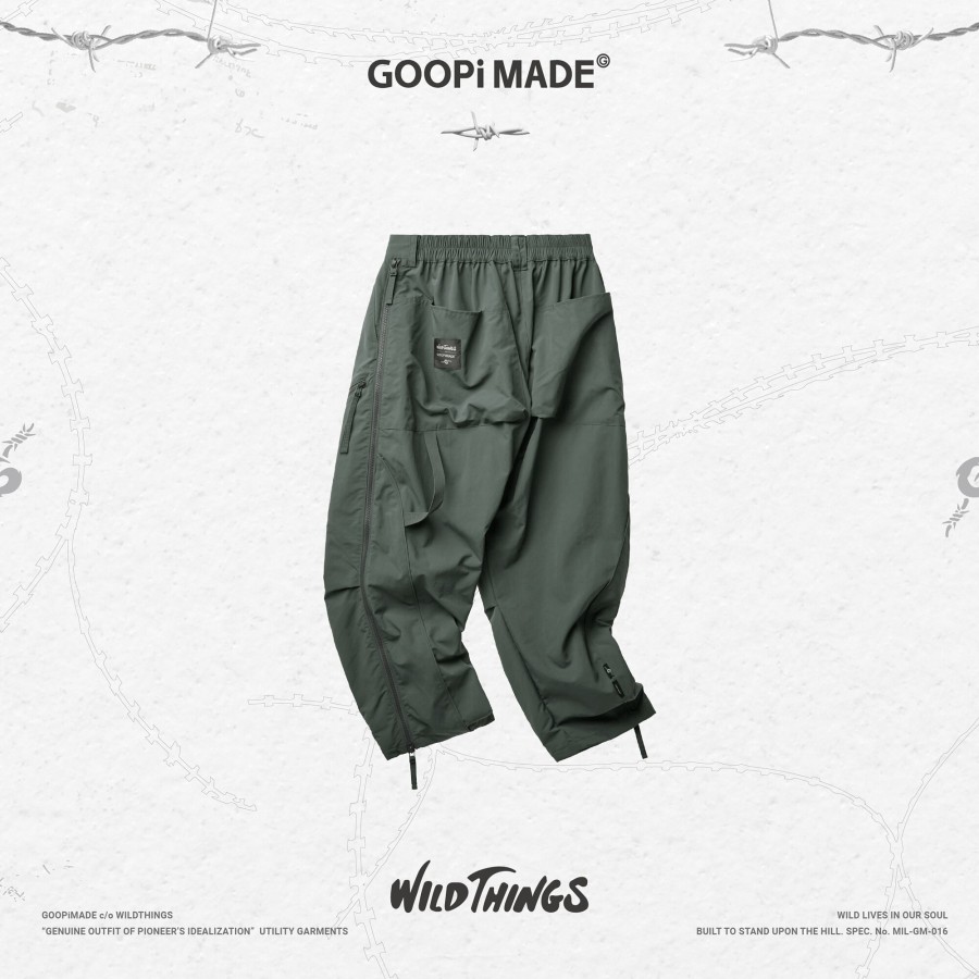 Bottoms 432HZ | Goopimade Transformed-Zip Tactical Pants - Slate Gray