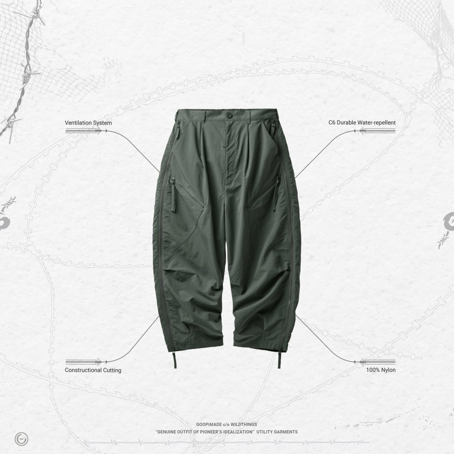 Bottoms 432HZ | Goopimade Transformed-Zip Tactical Pants - Slate Gray