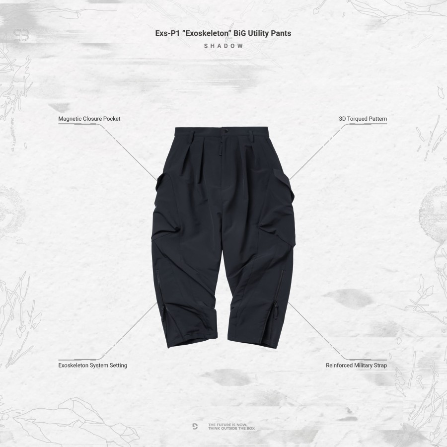 Bottoms 432HZ | Goopimade Exs-P1 "Exoskeleton" Big Utility Pants - Shad