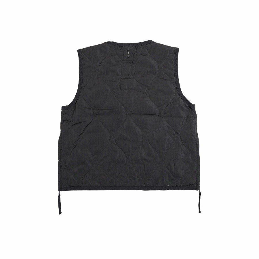 Tops 432HZ | Taion Kids Mili V-Neck Button Down Vest Taion-K001 Blac