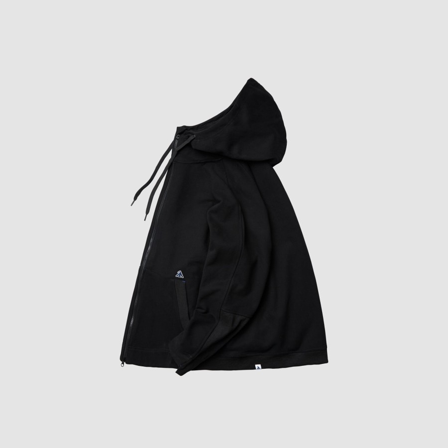 Tops 432HZ | Melsign - Full-Zip Hooded Jacket - Black