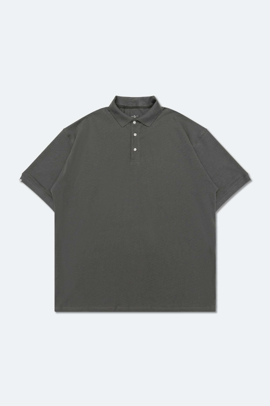 Tops 432HZ | Grocery Po-001 Very Basic Polo Charcoal Gro0072 Cha