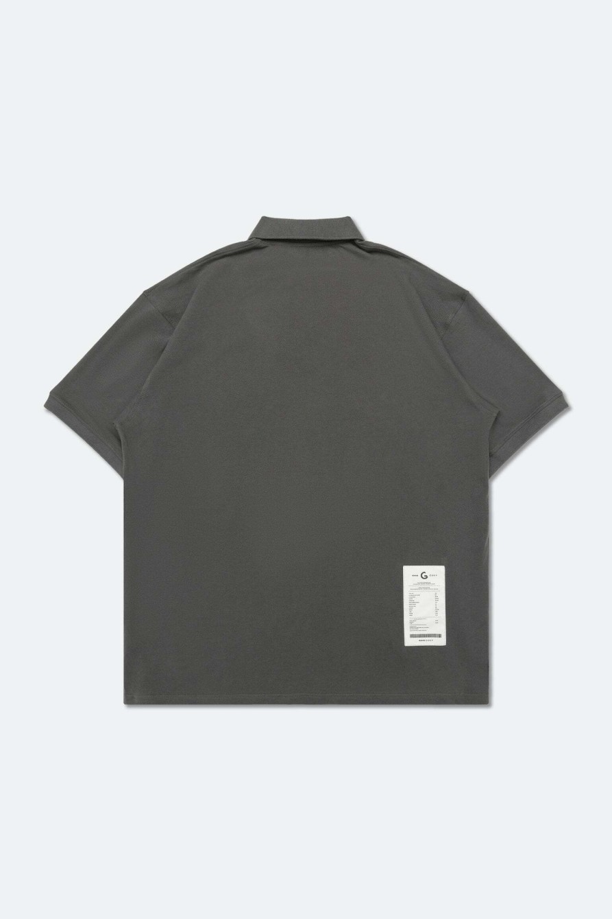 Tops 432HZ | Grocery Po-001 Very Basic Polo Charcoal Gro0072 Cha