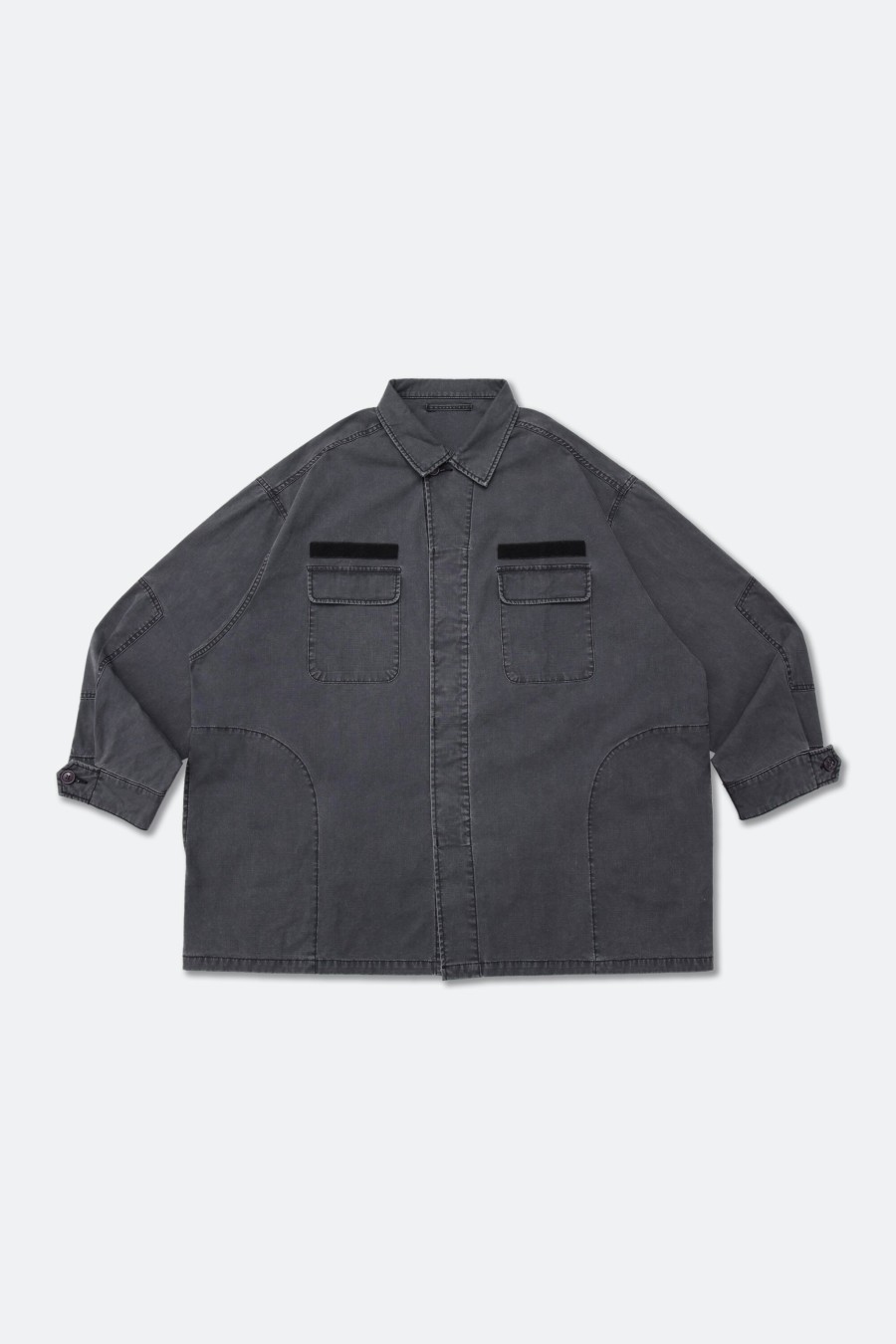 Tops 432HZ | Grocery Grocery St-009 Washed Jumbo Army Shirt Jacket