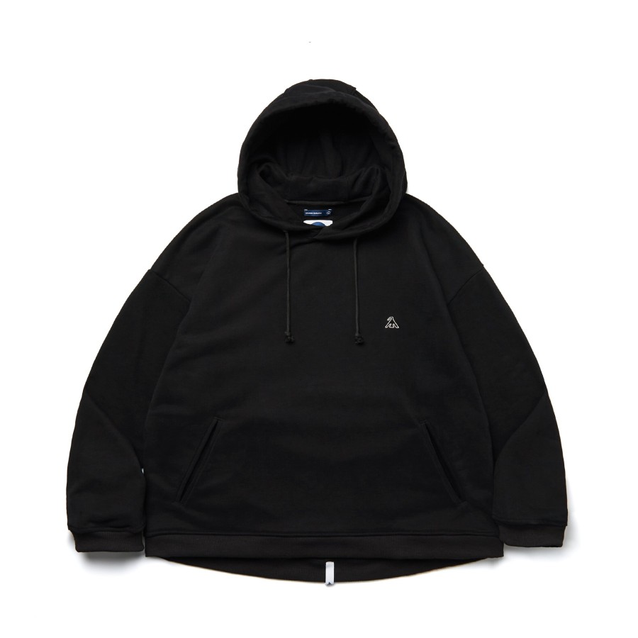 Tops 432HZ | Melsign - Detailed Hoodie - Black