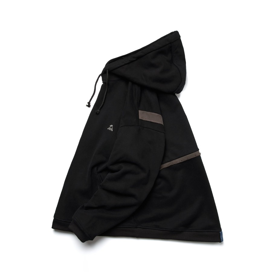 Tops 432HZ | Melsign - Detailed Hoodie - Black