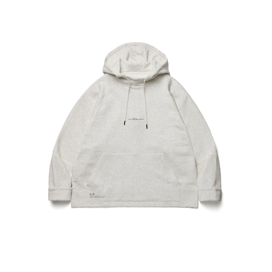 Tops 432HZ | Melsign X Mouggan - Print Hooded Sweater - Light Grey