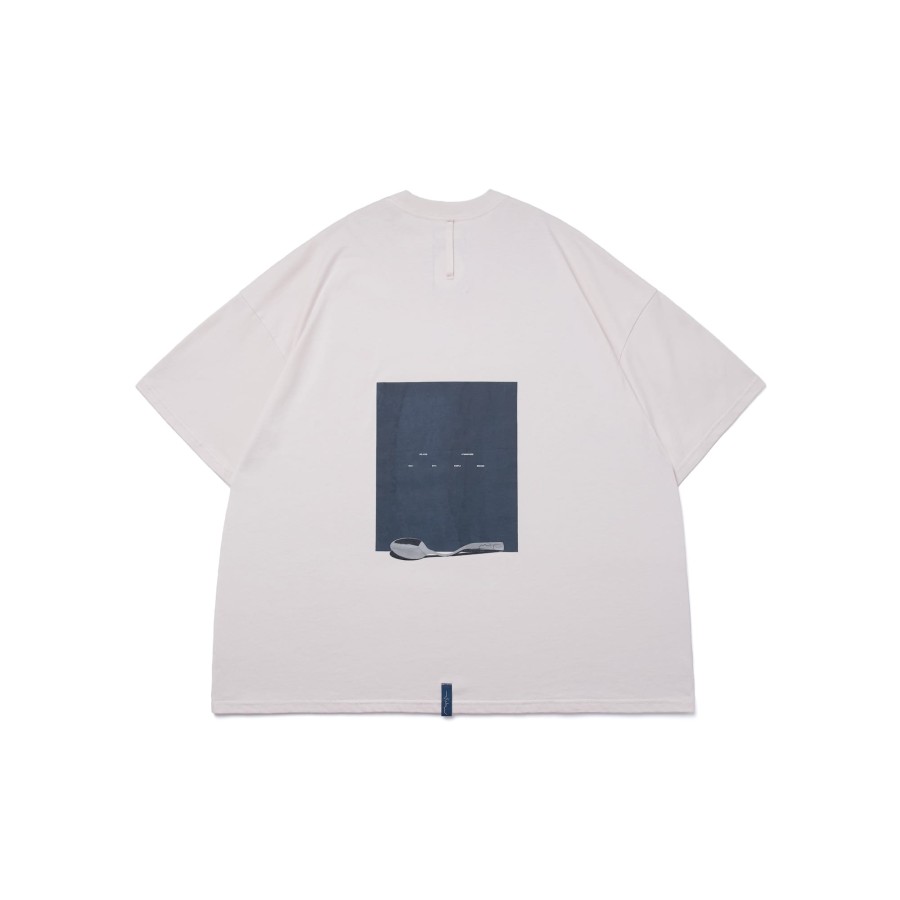 Tops 432HZ | Melsign - M.Spoon Graphic Tee - Ash White