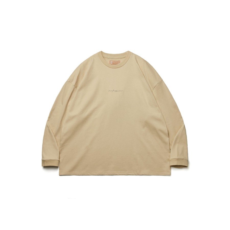 Tops 432HZ | Melsign X Mouggan - Print L/S T-Shirt - Light Apricot