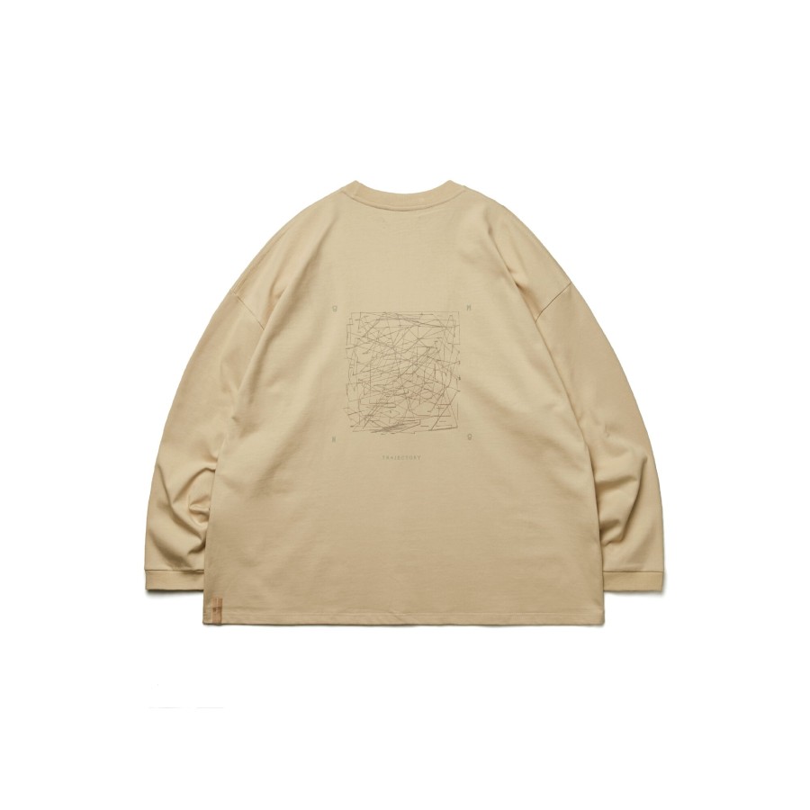 Tops 432HZ | Melsign X Mouggan - Print L/S T-Shirt - Light Apricot