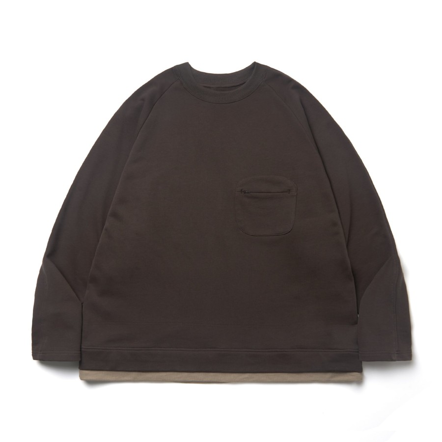 Tops 432HZ | Melsign - Double Layers L/S Tee - Iron