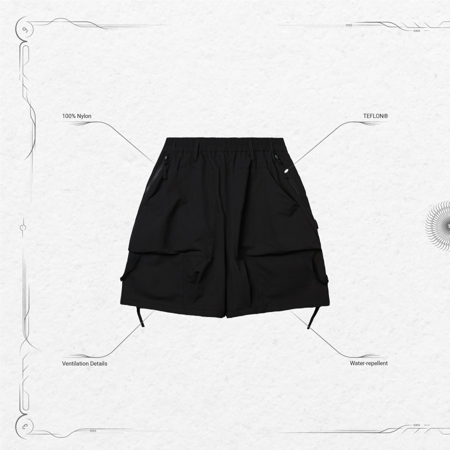 Bottoms 432HZ | Goopimade P-01X "Kundera" 2-Way Utility Shorts - Shadow