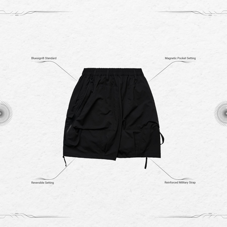 Bottoms 432HZ | Goopimade P-01X "Kundera" 2-Way Utility Shorts - Shadow