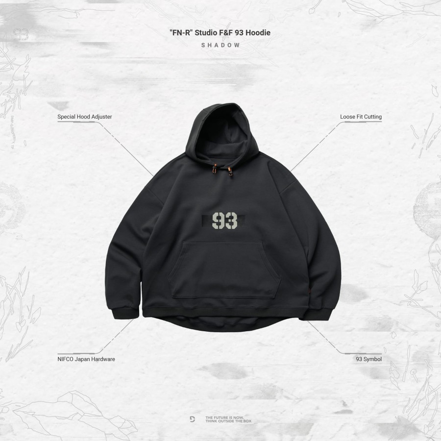 Tops 432HZ | Goopimade "Fn-R" Studio F&F 93 Hoodie - Shadow