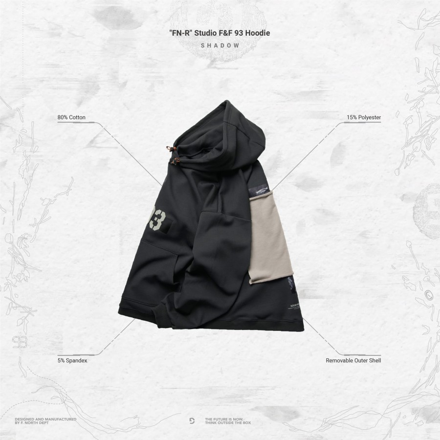 Tops 432HZ | Goopimade "Fn-R" Studio F&F 93 Hoodie - Shadow