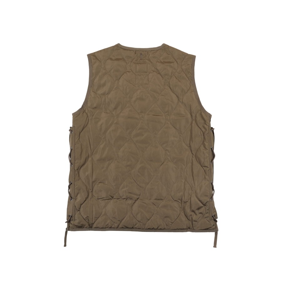 Tops 432HZ | Taion Military V Neck W Zip Lace Up Down Vest Taion-001