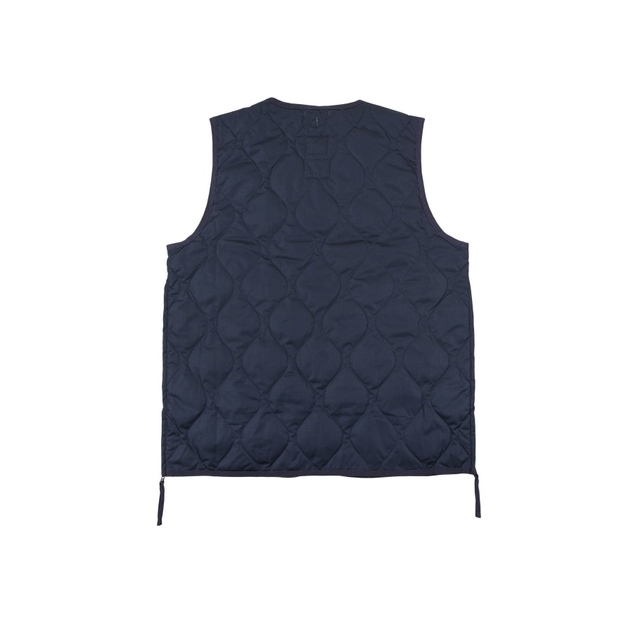 Tops 432HZ | Taion Military V-Neck Zip Down Vest Taion-001Zml-1 Crea