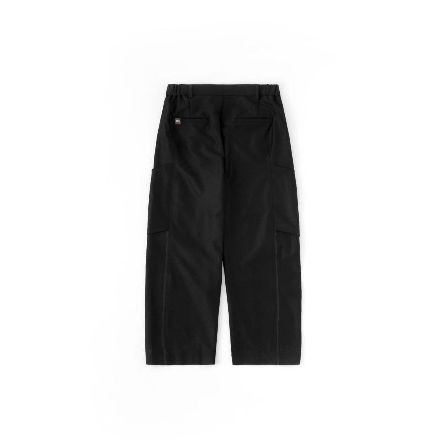 Bottoms 432HZ | Melsign X Mouggan - Wide Leg Suit Pants - Black