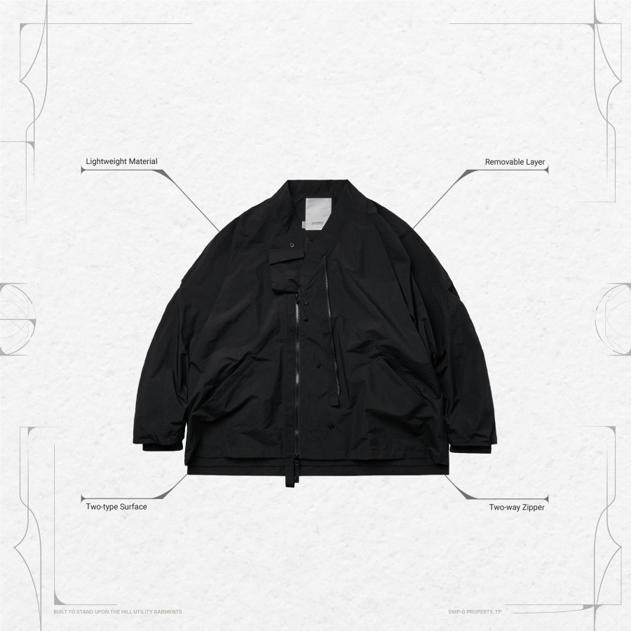 Tops 432HZ | Goopimade "Vi-Rt3" Utility 2-Layers Kendo Jacket - Blac