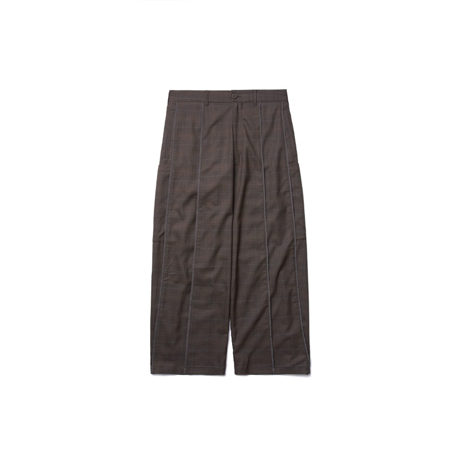 Bottoms 432HZ | Melsign - Baggy Tartan Trousers V2 - Brown