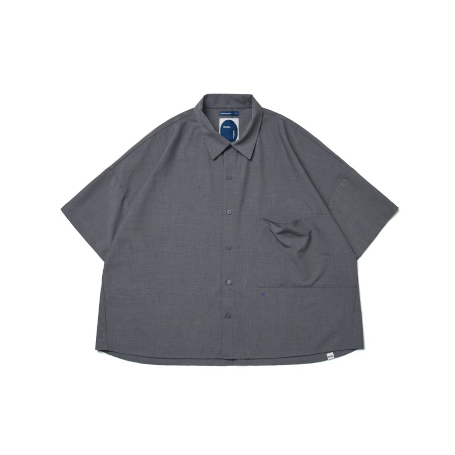 Tops 432HZ | Melsign - Mellow Big Shirt - D-Gray