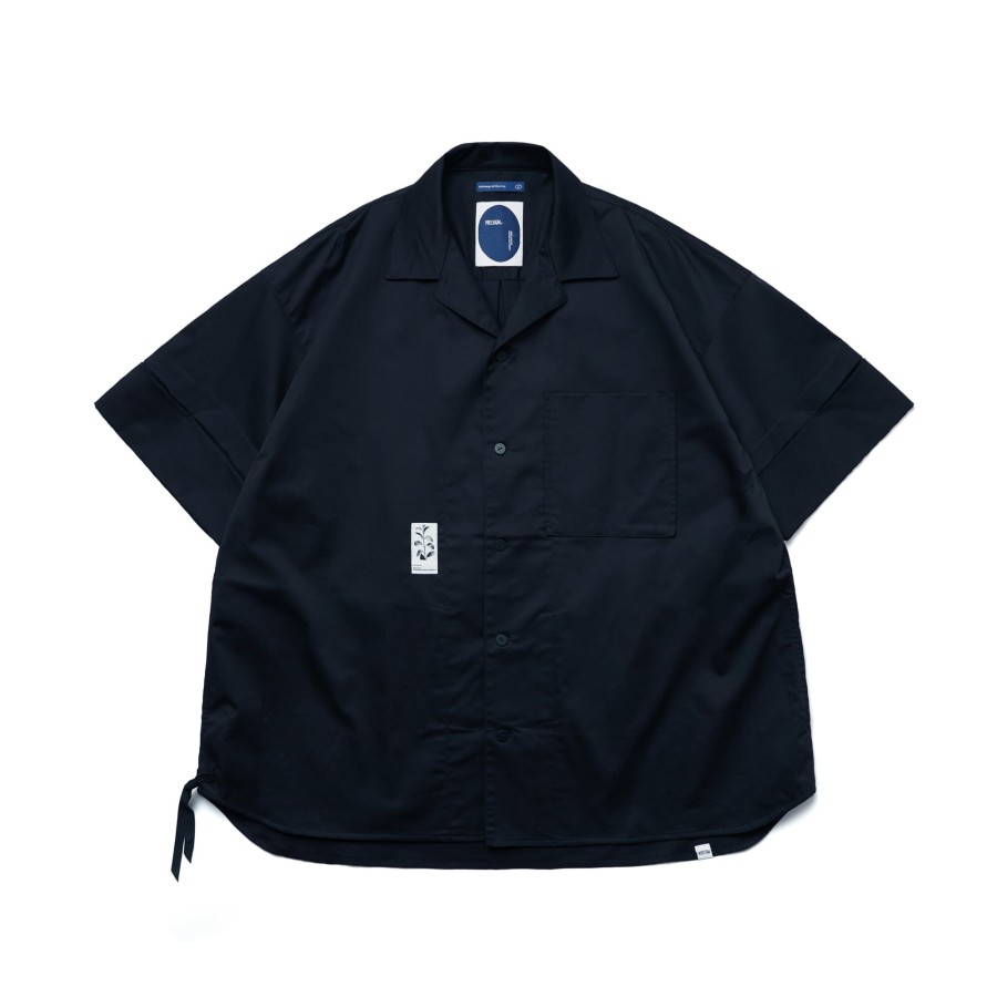 Tops 432HZ | Melsign - Label Pocket Shirt - Navy