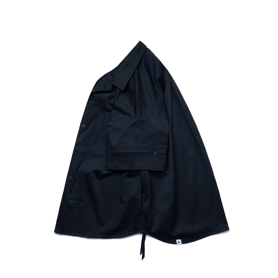 Tops 432HZ | Melsign - Label Pocket Shirt - Navy