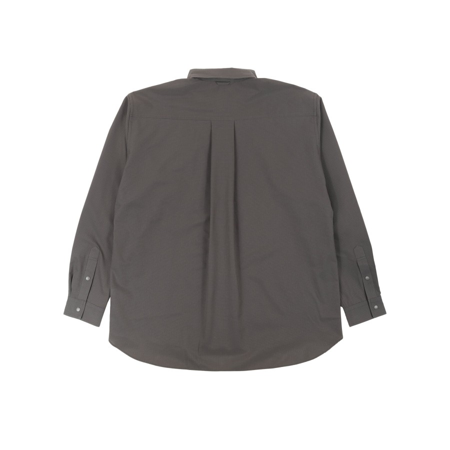 Tops 432HZ | Ridge Mountain Gear Poly Basic L/S Shirt Cs Grey1645127