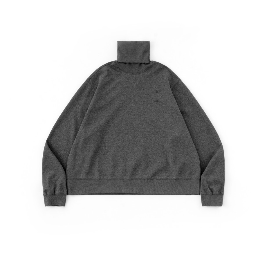 Tops 432HZ | Melsign X Mouggan - Turtleneck L/S T-Shirt - Dark Grey