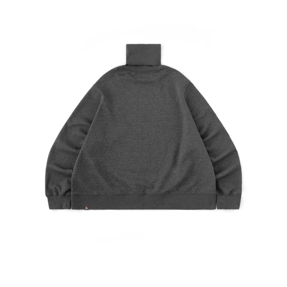 Tops 432HZ | Melsign X Mouggan - Turtleneck L/S T-Shirt - Dark Grey