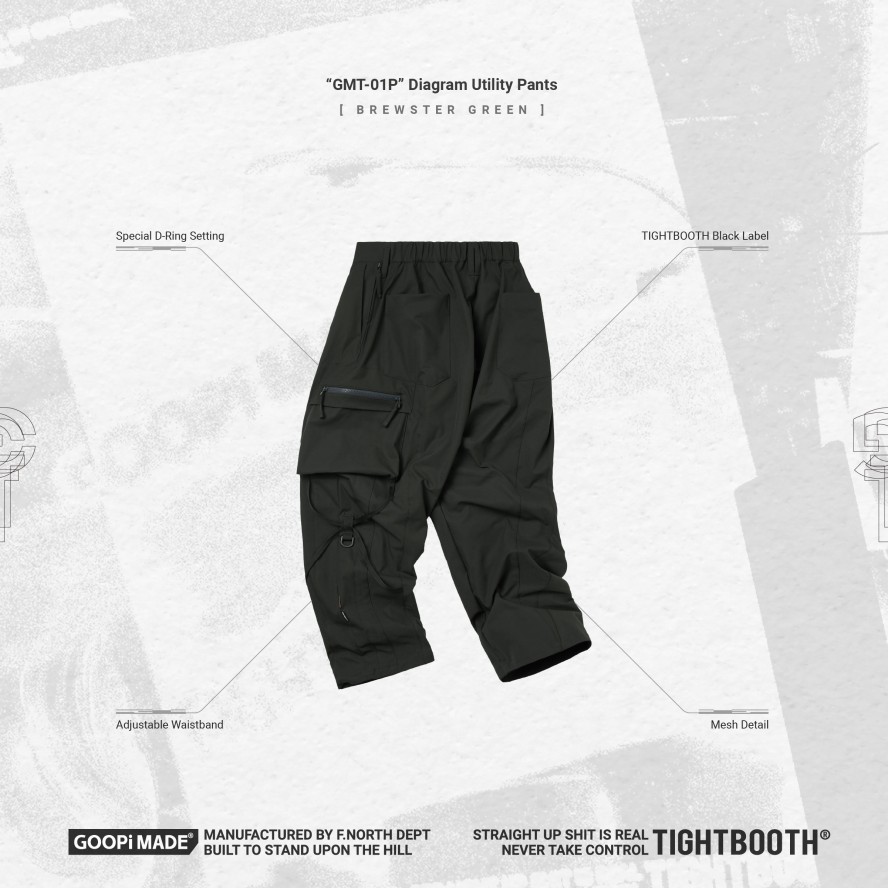 Bottoms 432HZ | Goopimade "Gmt-01P" Diagram Utility Pants - Brewster Gr