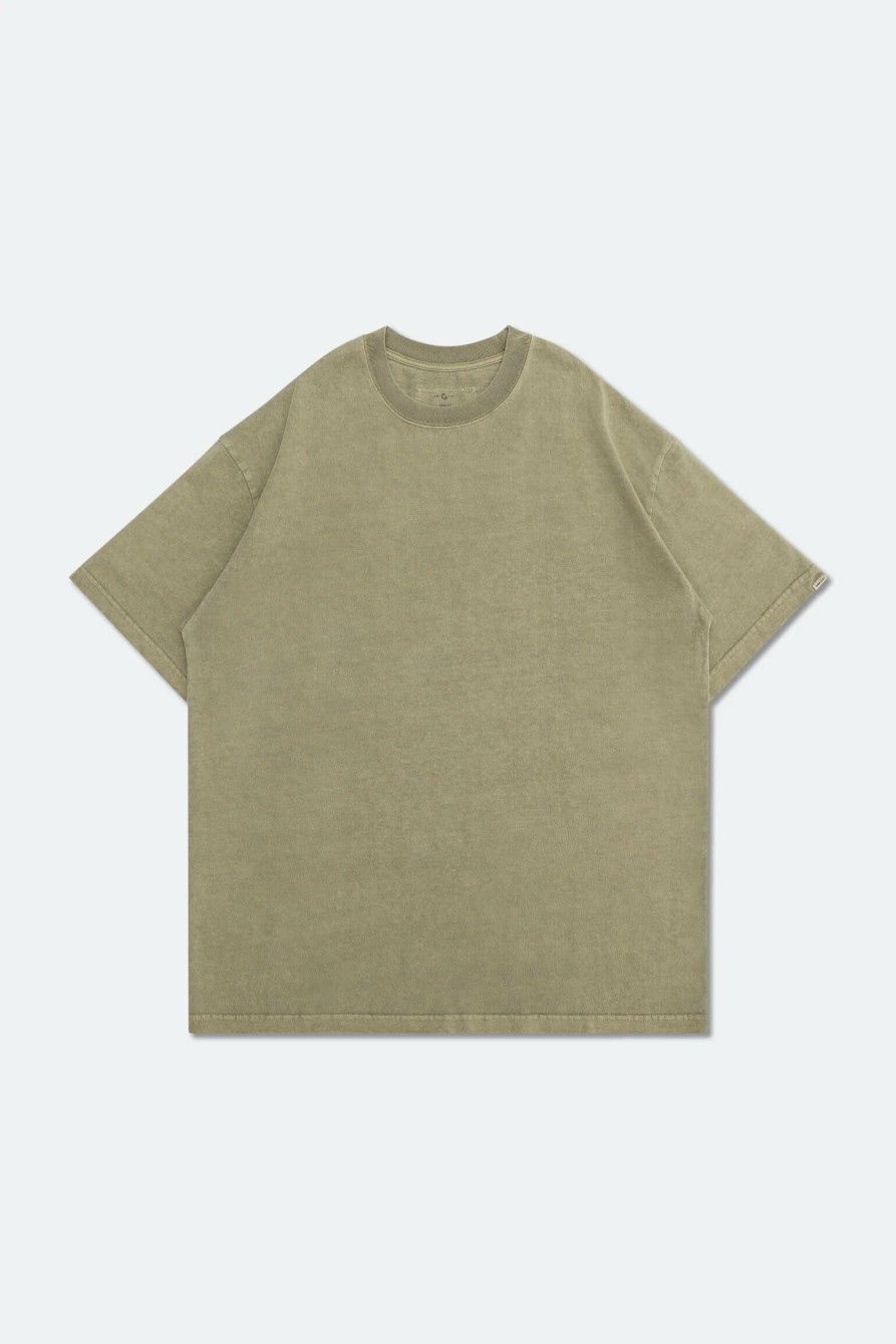 Tops 432HZ | Grocery "Tee-038" Washed Fade Invoice Tee Gro0062 Sand