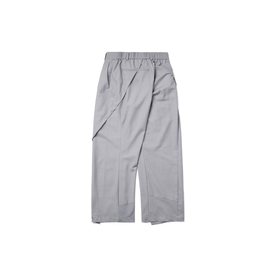 Bottoms 432HZ | Melsign - "Nefelibata" Asymmetrical Trousers - Gray